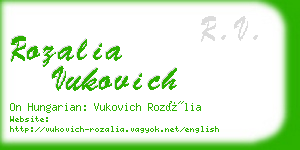 rozalia vukovich business card